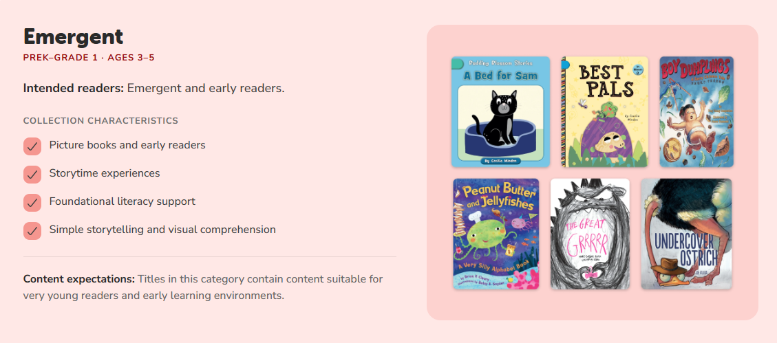 Comics Plus Emergent Reader descriptor